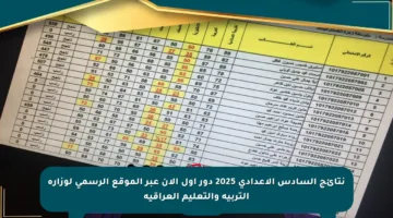 نتائج السادس الإعدادي 2025 دور أول الآن عبر الموقع الرسمي لوزارة التربية والتعليم العراقية